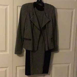 Black and white Vince Camuto dress and jacket.